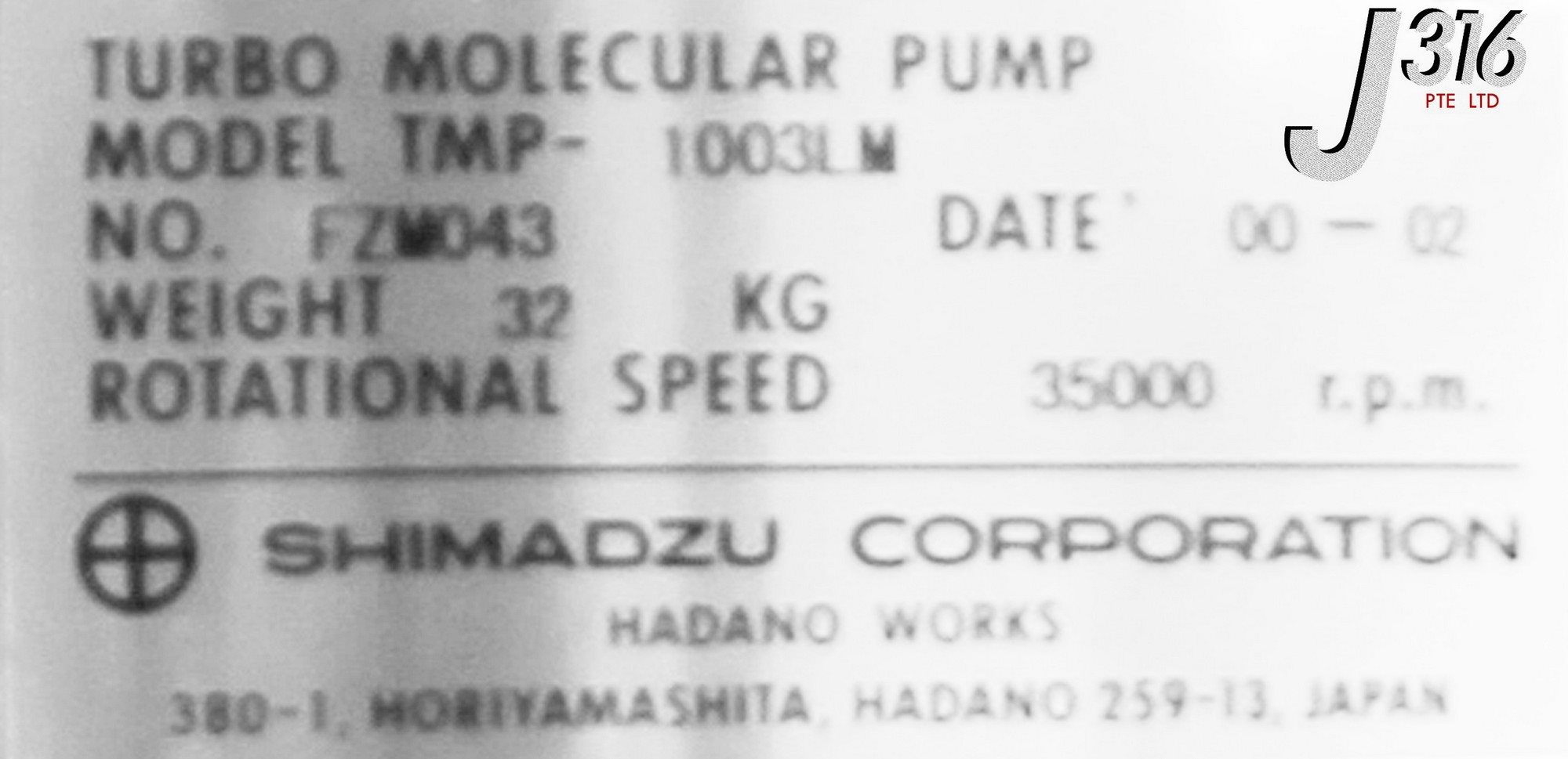 3675 SHIMADZU TURBO PUMP W/ ULVAC CRYOGENICS SUPER TMP-1003LM | eBay